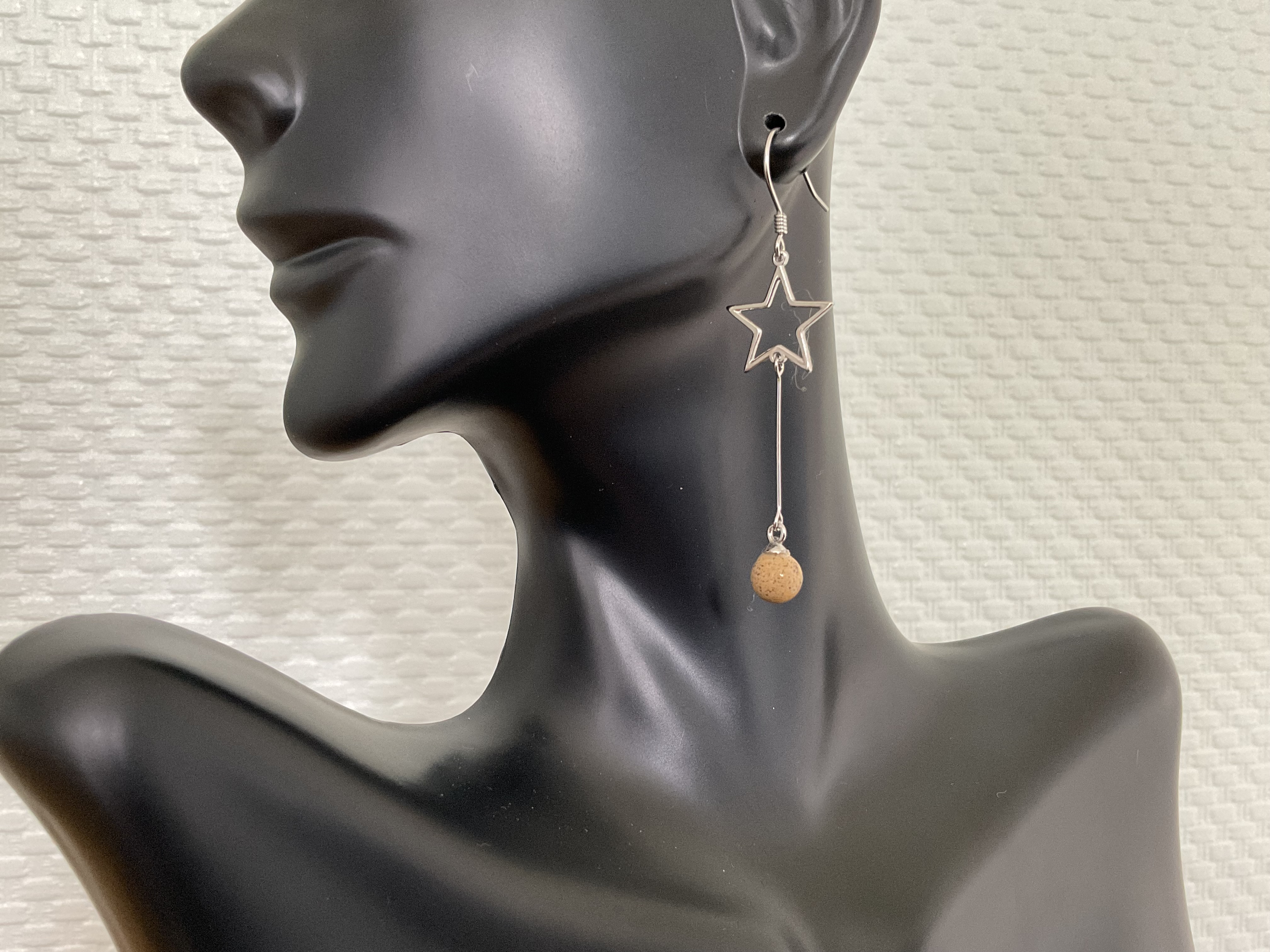 Jasper Star Dangle Earrings